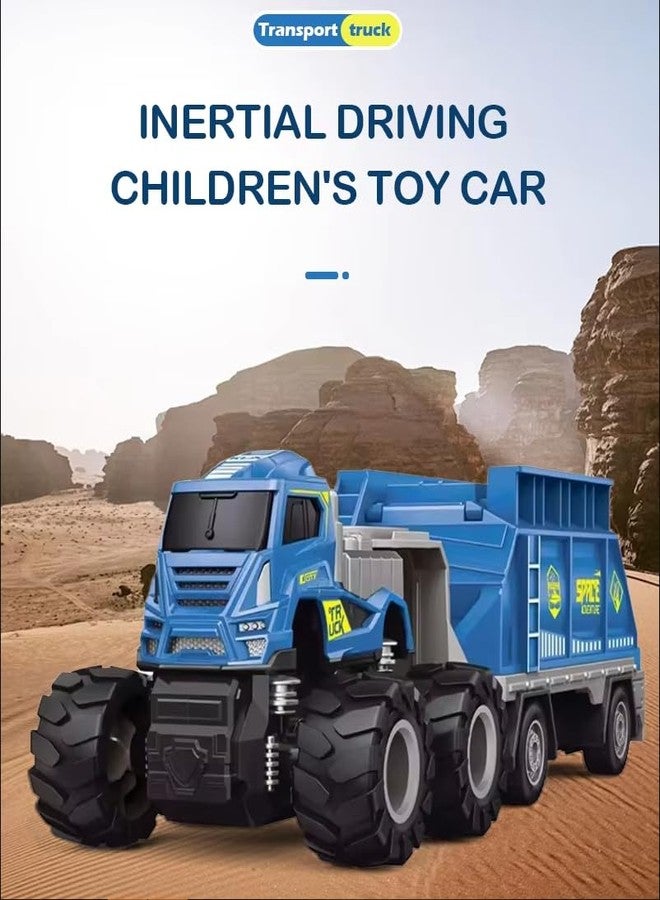 SHIPEASE Alloy Die cast Carrier Truck Transport Toy 1:43 Space Transportation Truck Toys for Kids Boys Girls Miniature Trailer Birthday Gift (Multicolor) - Image 5